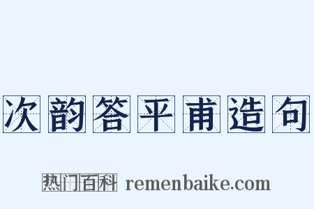 次韵答平甫造句是什么意思的图片